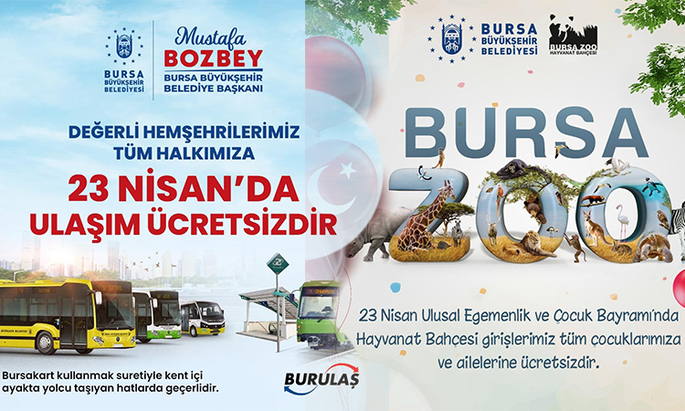 23 Nisan’da ulaşım ve Hayvanat Bahçesi ücretsiz!