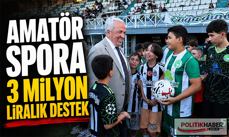 Amatör spora 3 milyon liralık destek