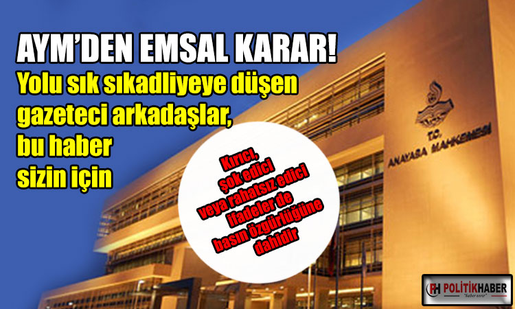 AYM’den emsal karar!
