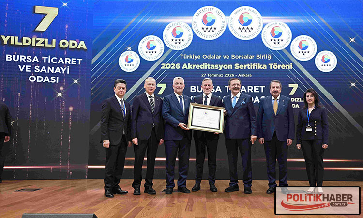 BTSO’nun hizmet kalitesine 7 yıldızlı tescil