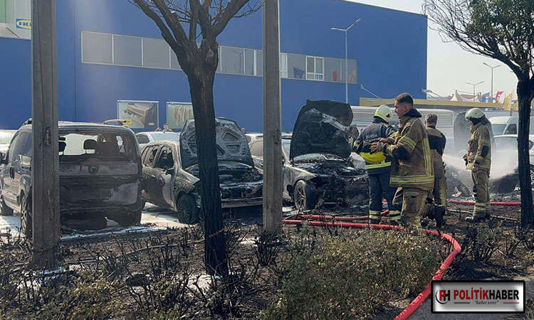 Bursa’da AVM otoparkında yangın