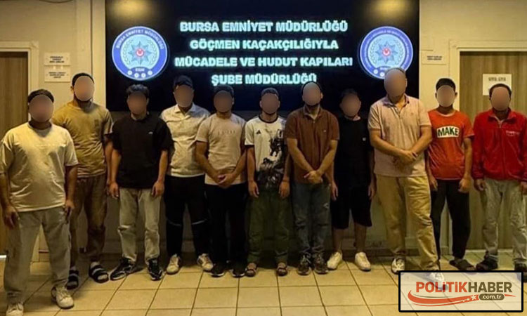 Bursa’da iş yerine göçmen operasyonu
