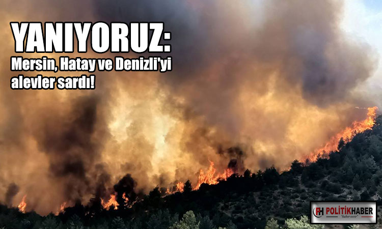 Mersin, Hatay ve Denizli'yi alevler sardı!