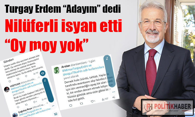 Nilüferlilerden Erdem'e 'Aday olma' çağrısı!