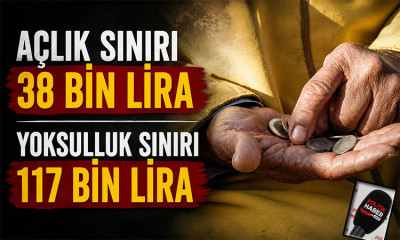 Açlık sınırı 38 bin lira, yoksulluk sınırı 117 bin lira