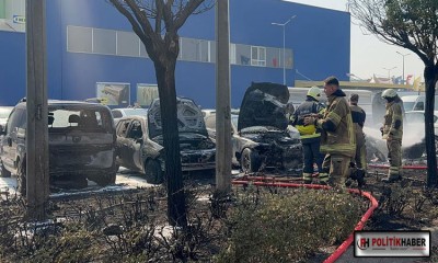 Bursa’da AVM otoparkında yangın