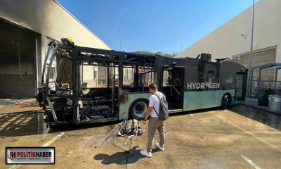 Bursa’nın dev firmasında üretilen otobüs yandı