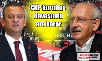 CHP kurultay ceza davası ertelendi!