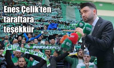 Enes Çelik’ten taraftara teşekkür