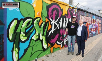 Gençlerden Graffiti  şov!