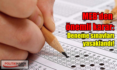 MEB’den deneme sınavlarına yasak!