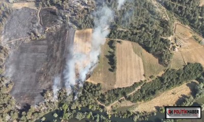 Orhaneli’ndeki yangına anında müdahale