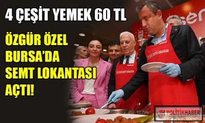 Semt lokantası açıldı: 4 çeşit yemek 60 TL