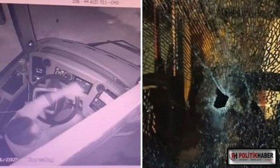 Seyir halindeki otobüse kurşunlu saldırı!