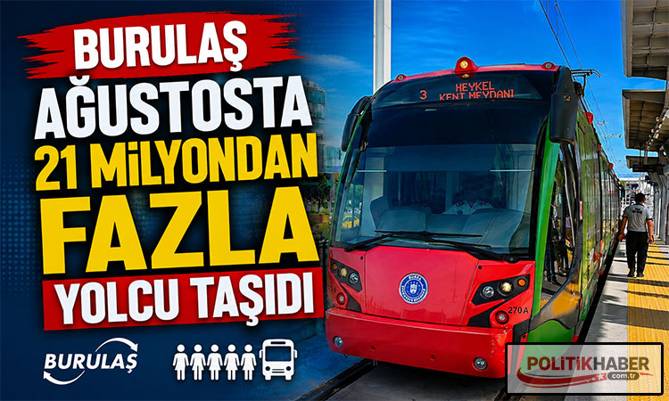 Burulaş ağustosta 21 milyondan fazla yolcu taşıdı