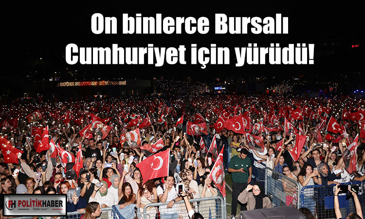 On binlerce Bursalının katılımıyla fener alayı!