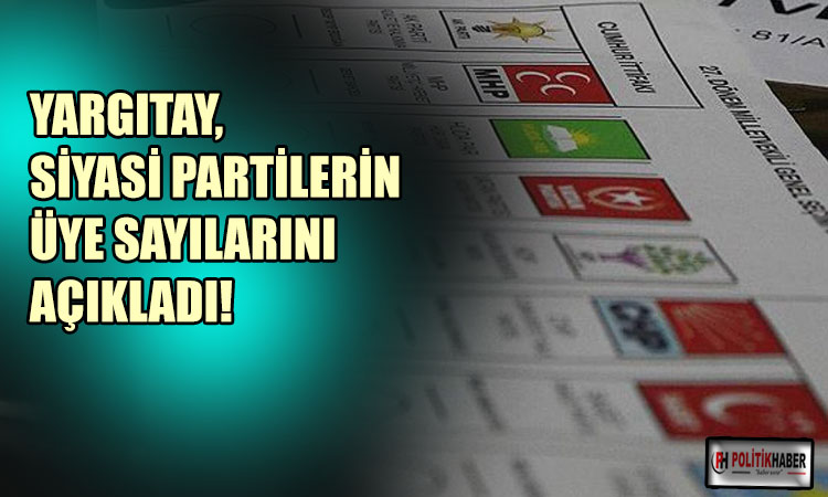 Yargıtay, partilerin üye sayılarını açıkladı!